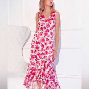 Adelyn Rae Willow Floral Wrap Maxi Dress NWOT